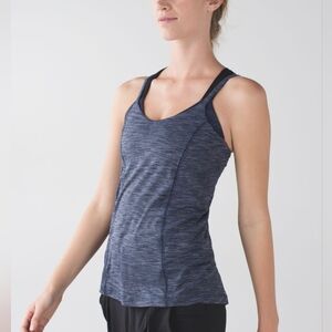 Lululemon Run For The Gold Tank Top Size: 6 Heathered Gray/Black